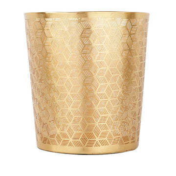 Rdonpark Modern Geometric Lattice Design Round Waste Basket